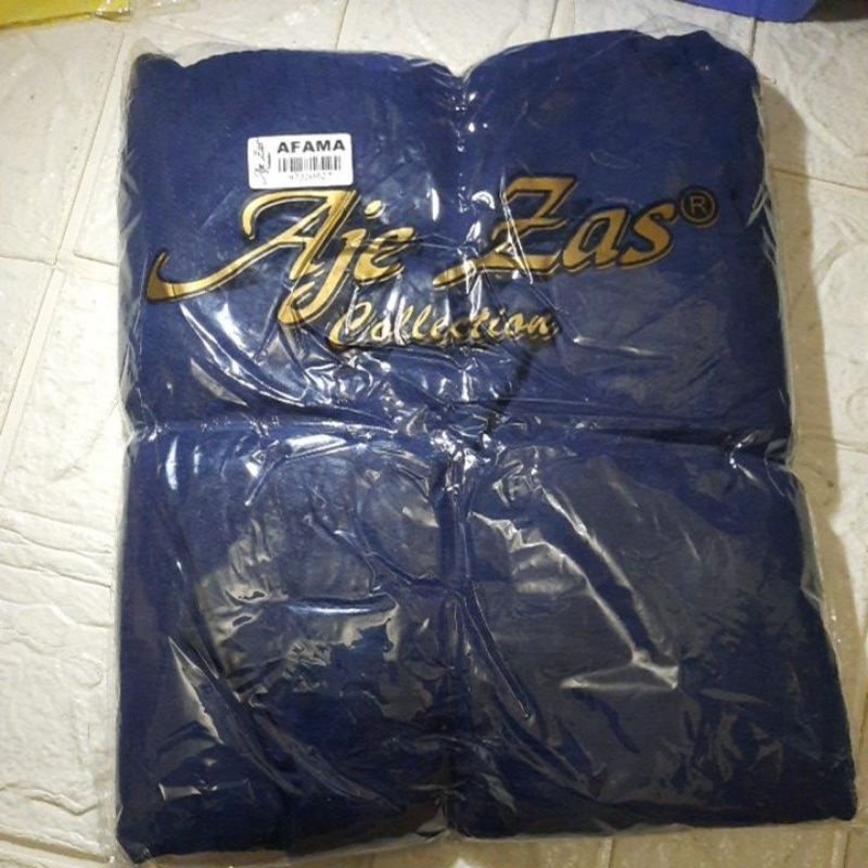 Aje zas khimar Afama ori Aje zas / jilbab cringkel jilbab instan jumbo / Bergo Instan Crinkle jumbo / kerudung syari-Navy