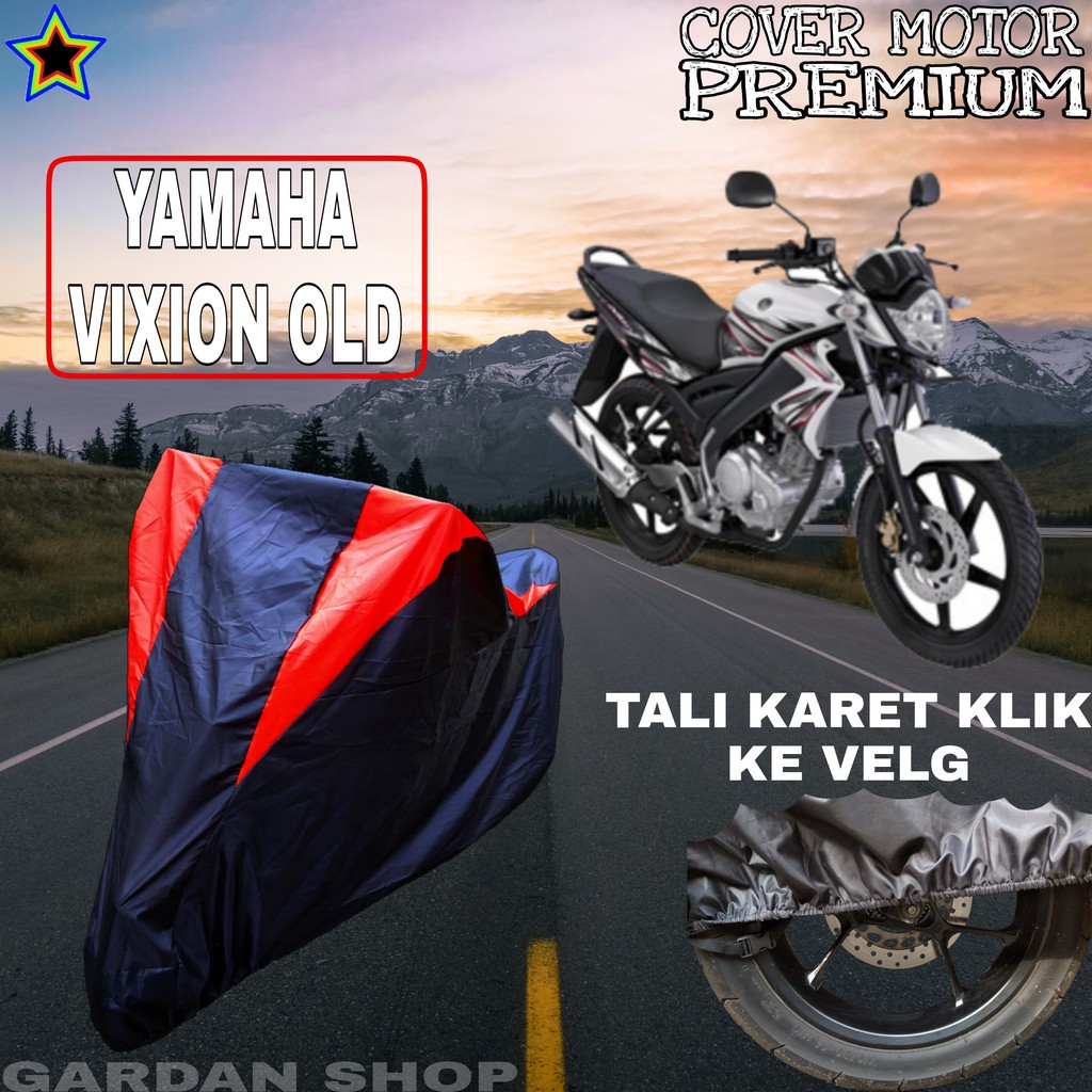 Sarung Motor YAMAHA VIXION OLD Hitam MERAH Body Cover Penutup Pelindung Motor Vixion PREMIUM