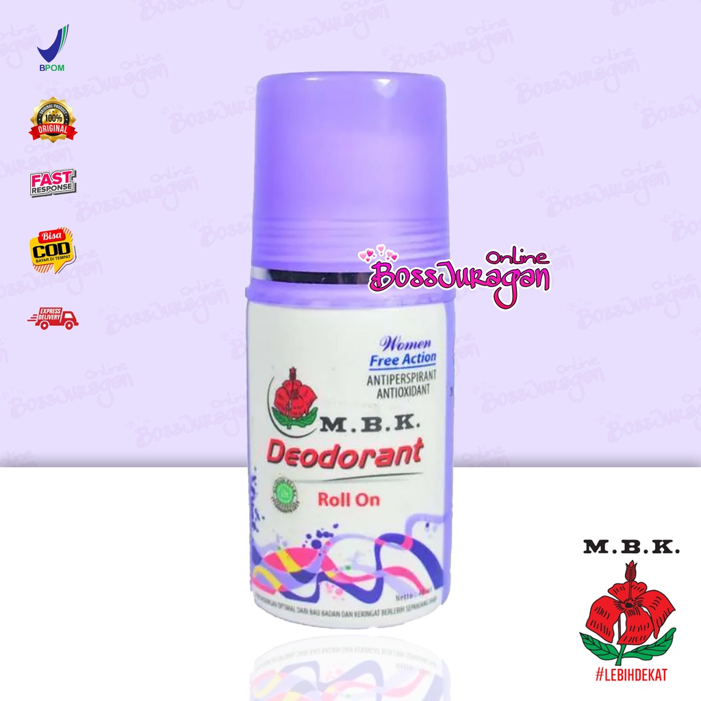 (BOSS) MBK Deodorant Roll On Pria dan Wanita 40ml