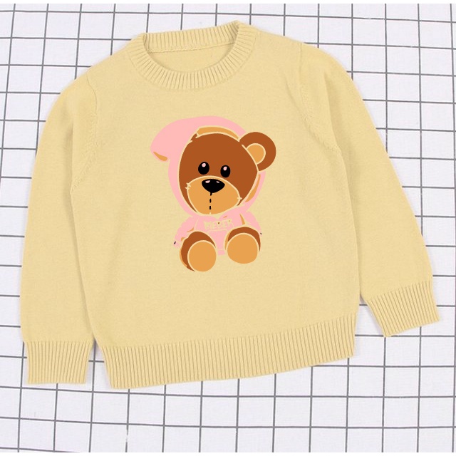 Crewneck anak Teddy bear Sweater M-XXL