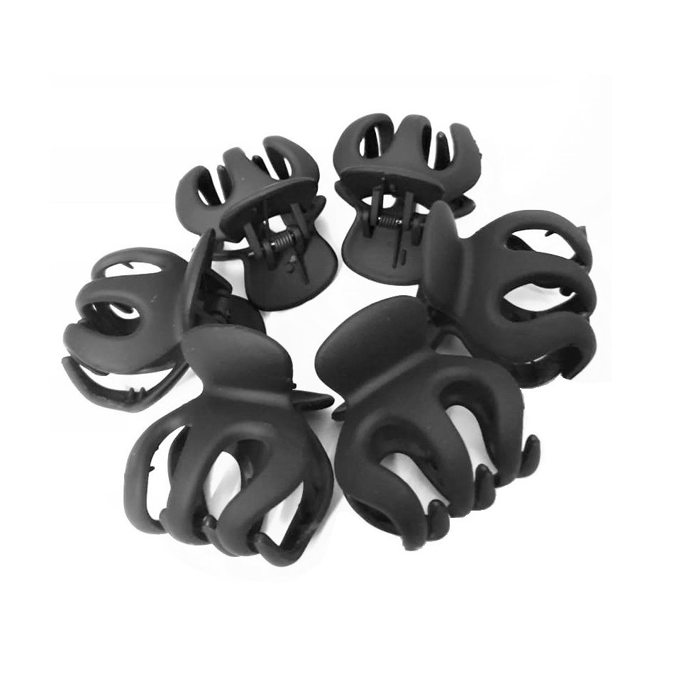 Jedai Doff 5cm SOLID BLACK Jepit Rambut Korea Cakar 3 warna Hitam Hair Claw Clip