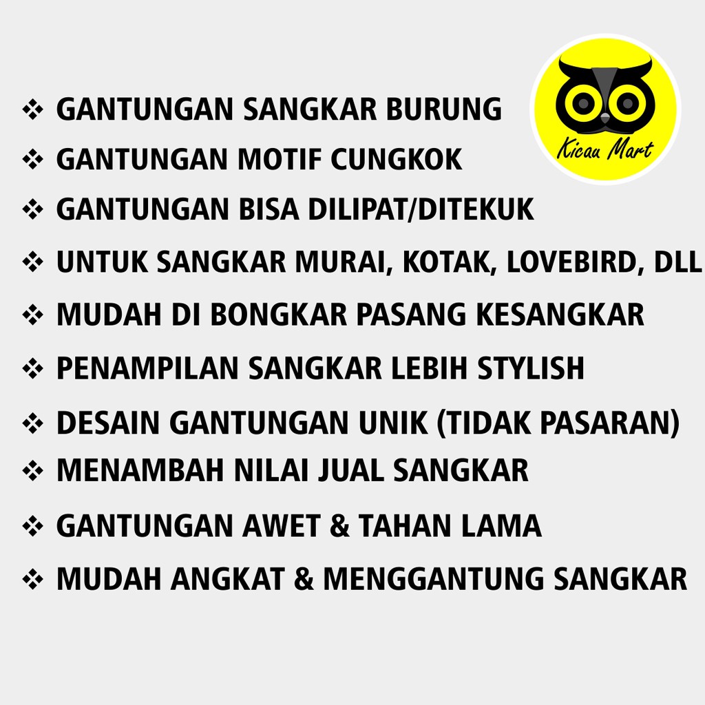 GANTUNGAN SANGKAR BURUNG CUNGKOK PLUS PION MOTIF DAUN GOLD CANTOLAN SANGKAR KANDANG BURUNG GCUNGOLD