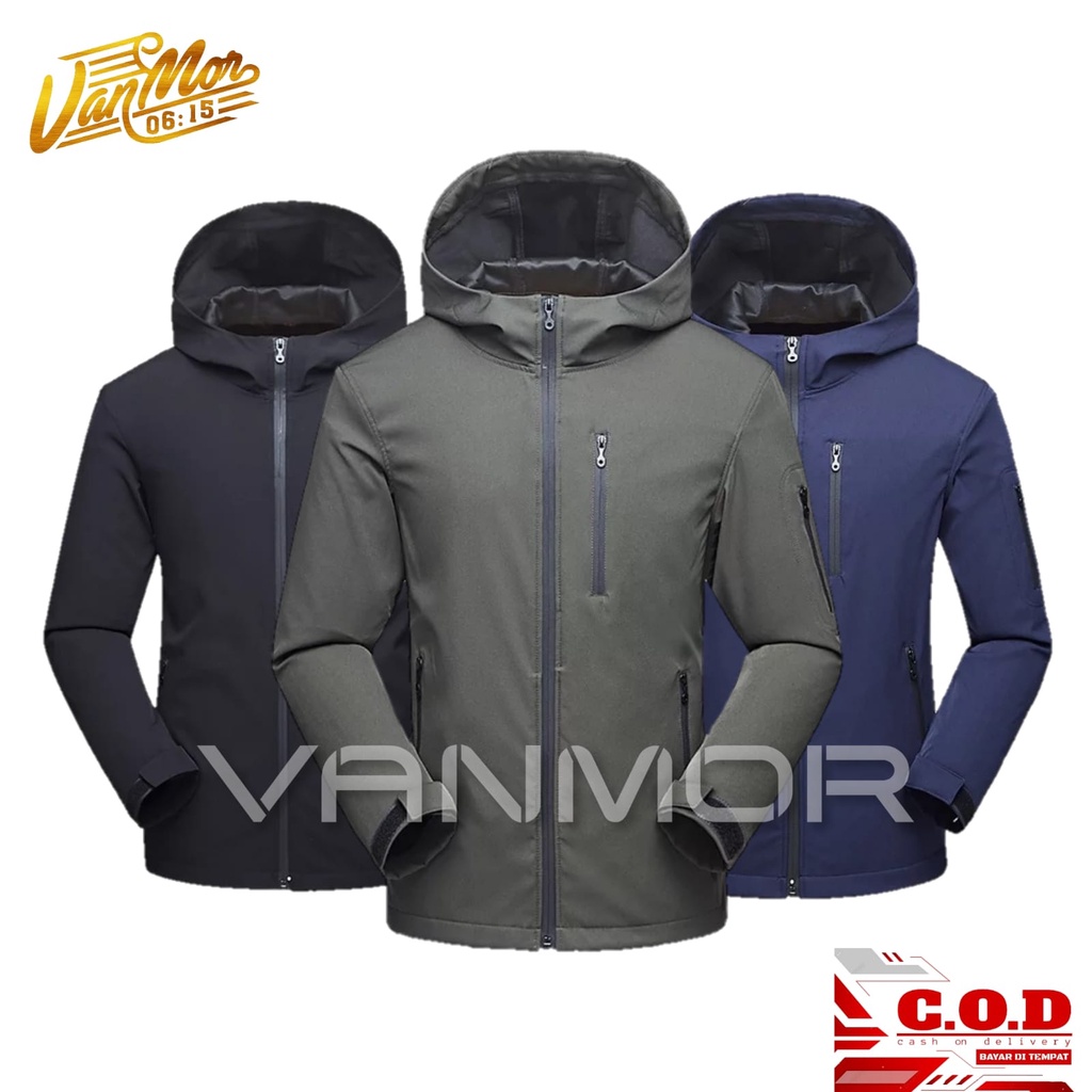 JAKET OUTDOOR BAHAN TASLAN / jaket waterproof / jaket musim hujan / jaket musim dingin / jaket anti 