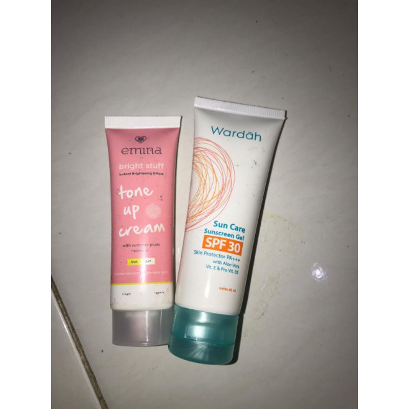 Preloved Wardah Sun Care (Bonus Emina Tone Up Cream)