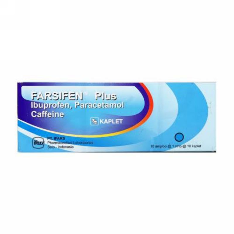 Farsifen Plus / 100 kap -- Kombinasi Paracetamol, Ibuprofen dan Caffeine