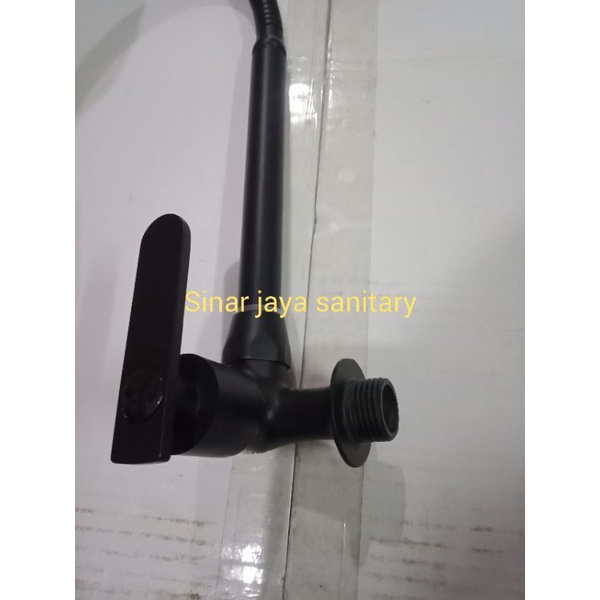Kran flexible stainless kitchen sink flexible hitam tembok / Kran flexible tembok murah / Kran hitam flexible dinding