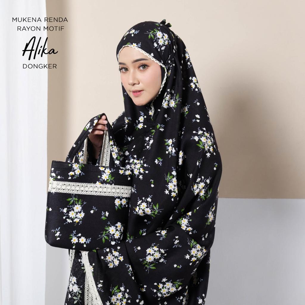 MUKENA BALI TASIK - MUKENA RENDA RAYON DEWASA MOTIF ALIKA