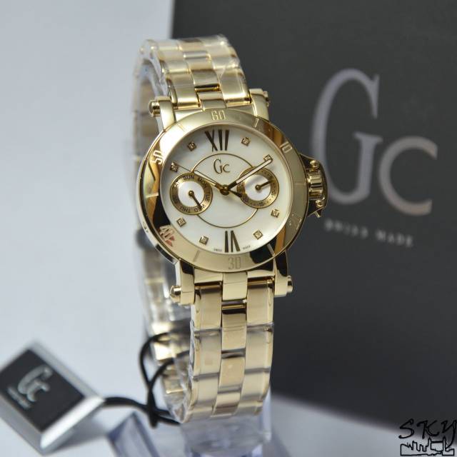 Jam Tangan Wanita Gc X74111L1S Gold Rantai Original Swiss Made