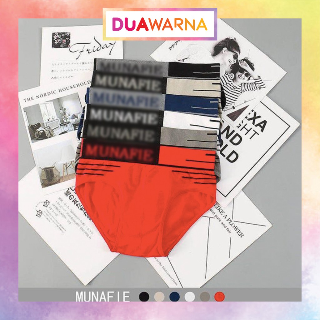 DuaWarna Celana Dalam Pria Munafie Men Underwear Boxer Pakaian Dalam Laki Laki Segitiga UW003