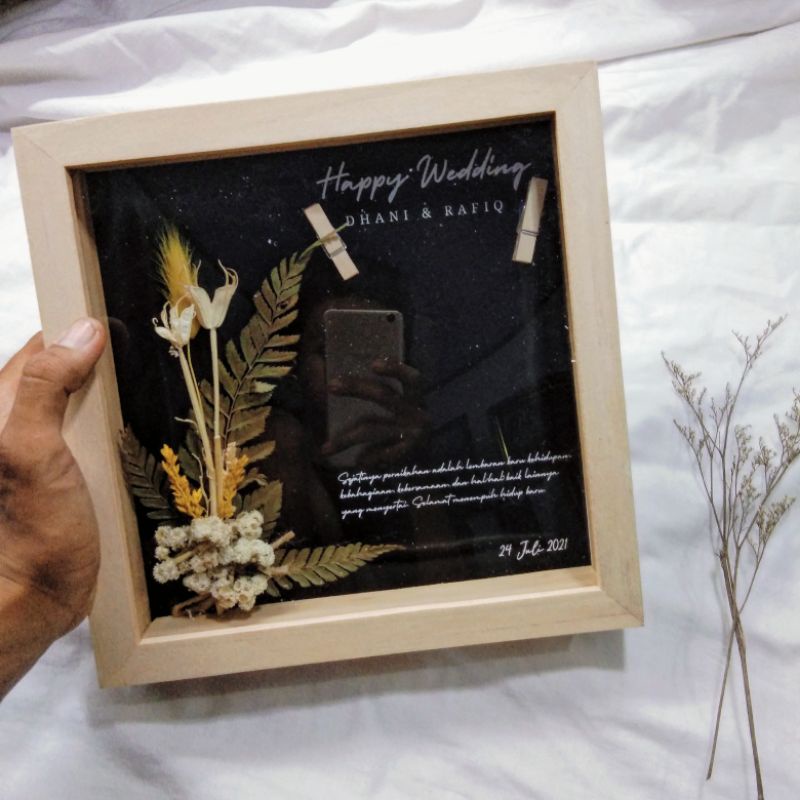 (Bisa Custom)Tempat Mahar Minigold & Emas Antam Pernikahan-20x20x5 cm