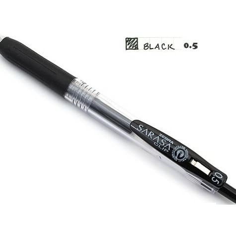 

Pulpen - 1Zebra Sarasa Gel Ballpoint 0.5 - Hitam (Black) Jj15-B (1 Lusin)