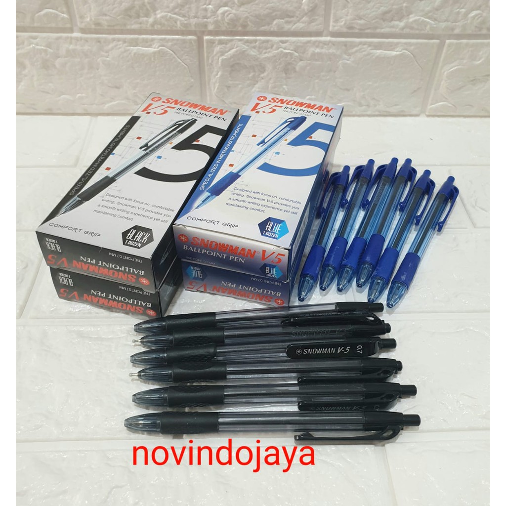 

Pulpen / Pen SNOWMAN V5 - Ballpoint 0.7mm - Pulpen murah