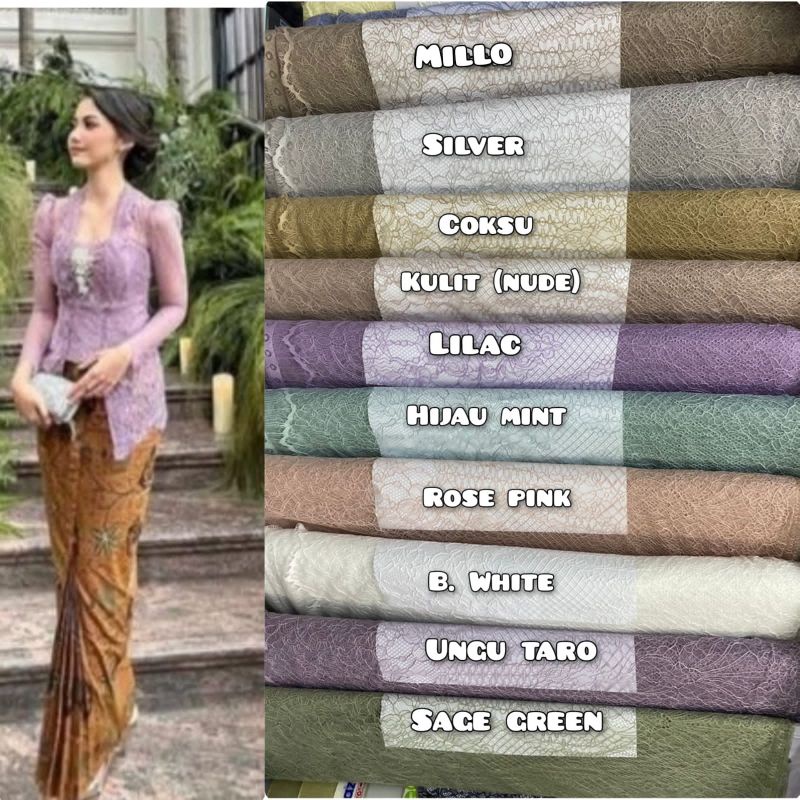 [RH-23]BROKAT SEMI FRANCIS SANTILY / SANTILY MURAH / KEBAYA SANTILY / SANTILY ELIESAAB