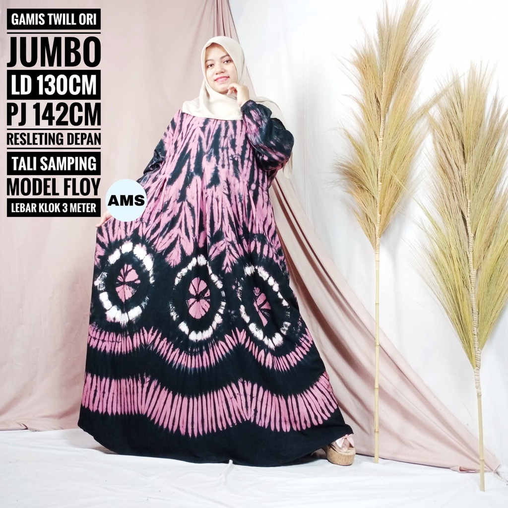 Gamis Twill Jumbo Ld 130 Ori Premium Pekalongan Daster Lengan Panjang Katun Twil Abstrak Ory Tuil