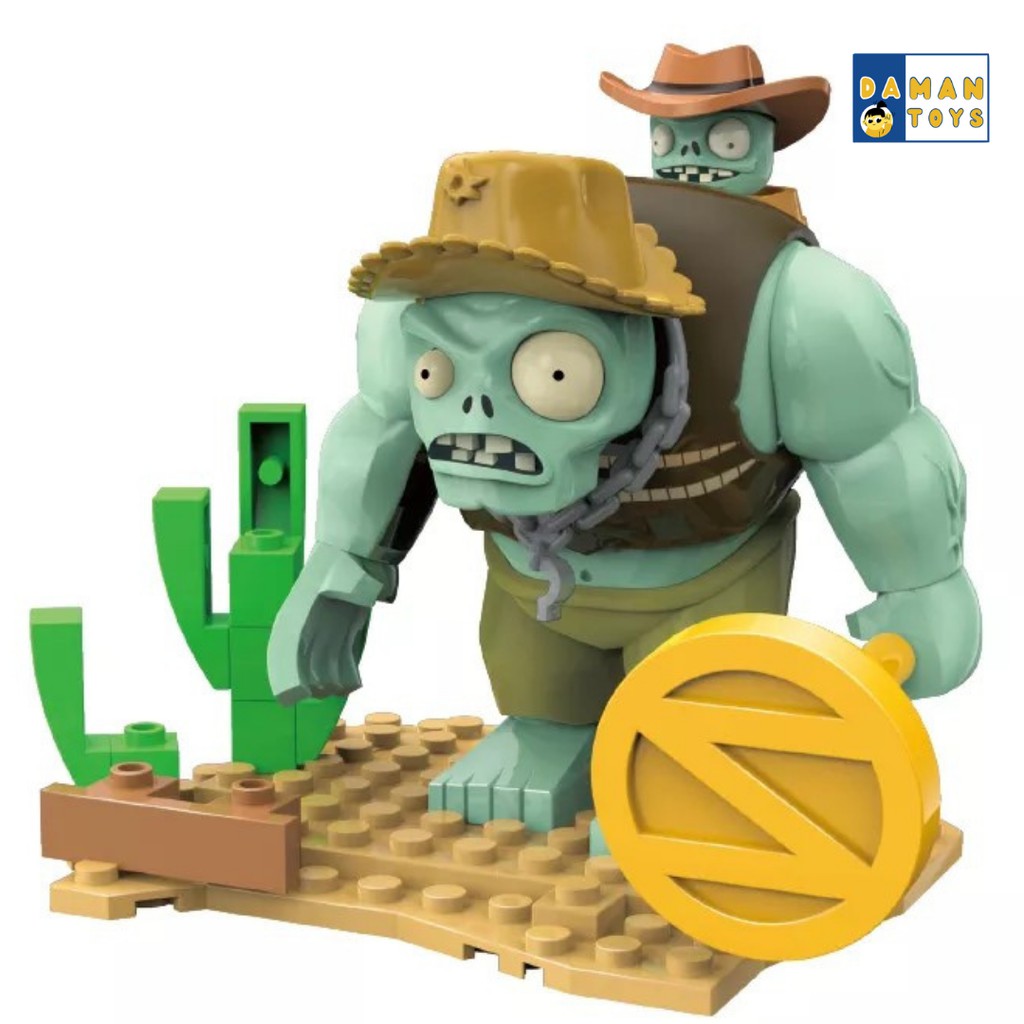 Mainan Plants Vs Zombies2- Gargantuar Blind Box Of Building Block Steam Age Pirate Harbor Wild West Dark World Figure Jumbo Gargantuar plan zombie