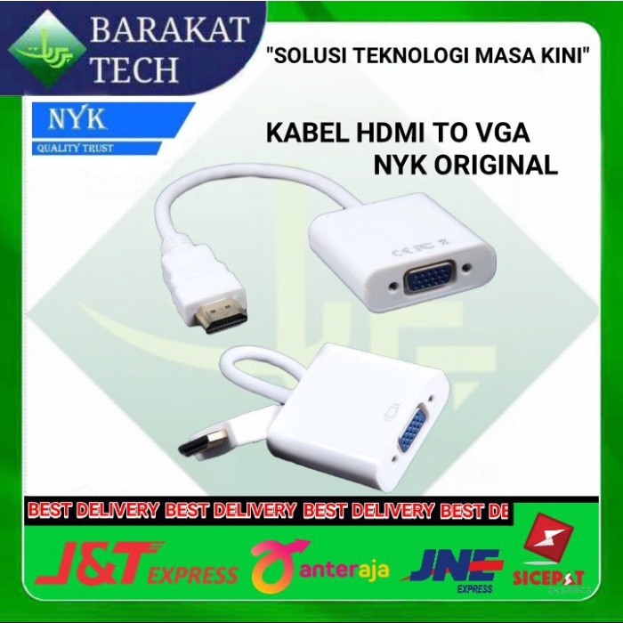 Jual Converter Cable Kabel Converter Hdmi To Vga Nyk Original Shopee Indonesia