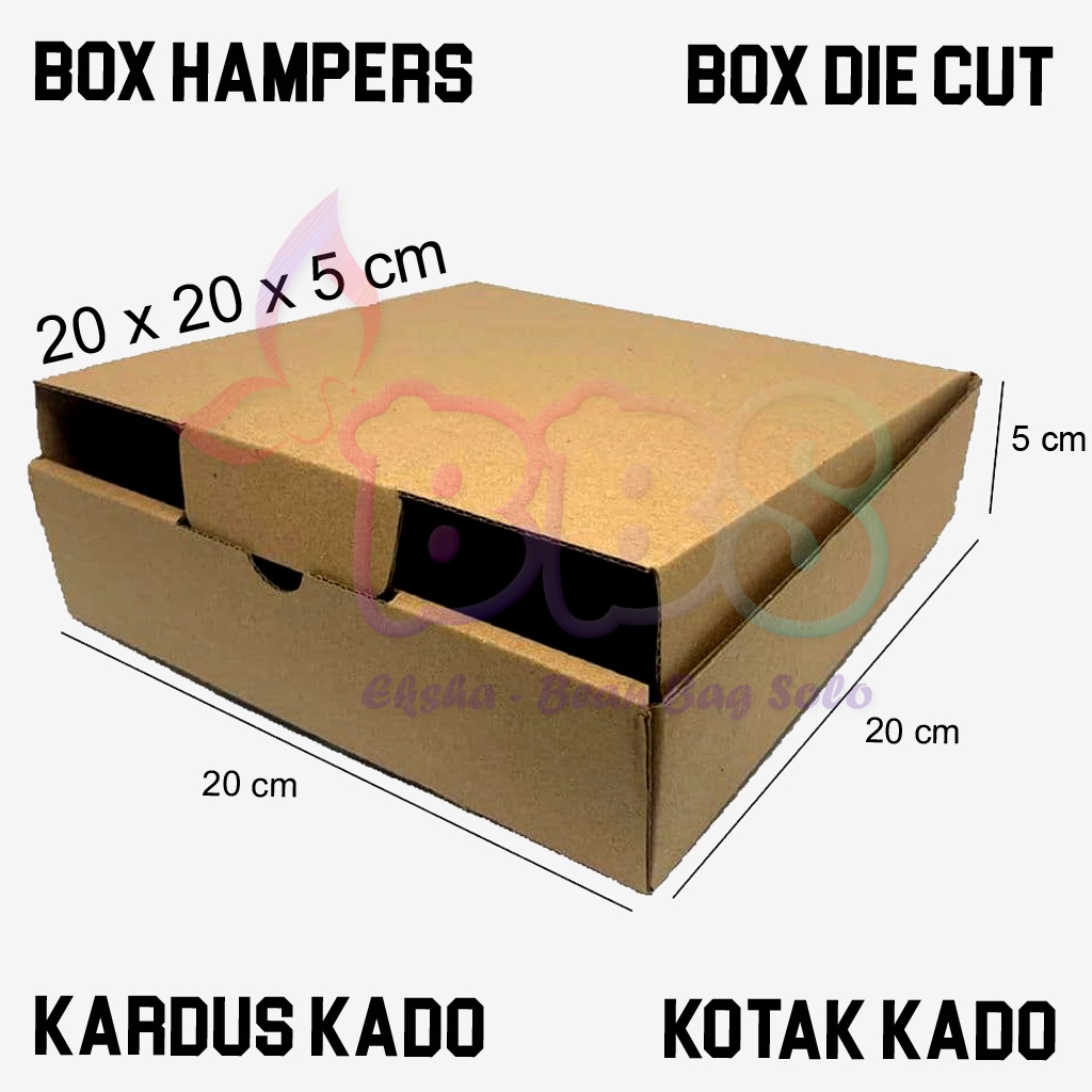 

GIFT BOX / KOTAK KADO / KARDUS PACKING / DUS PACKING / HAMPERS BOX / BOX DIE CUT 20x20x5 cm