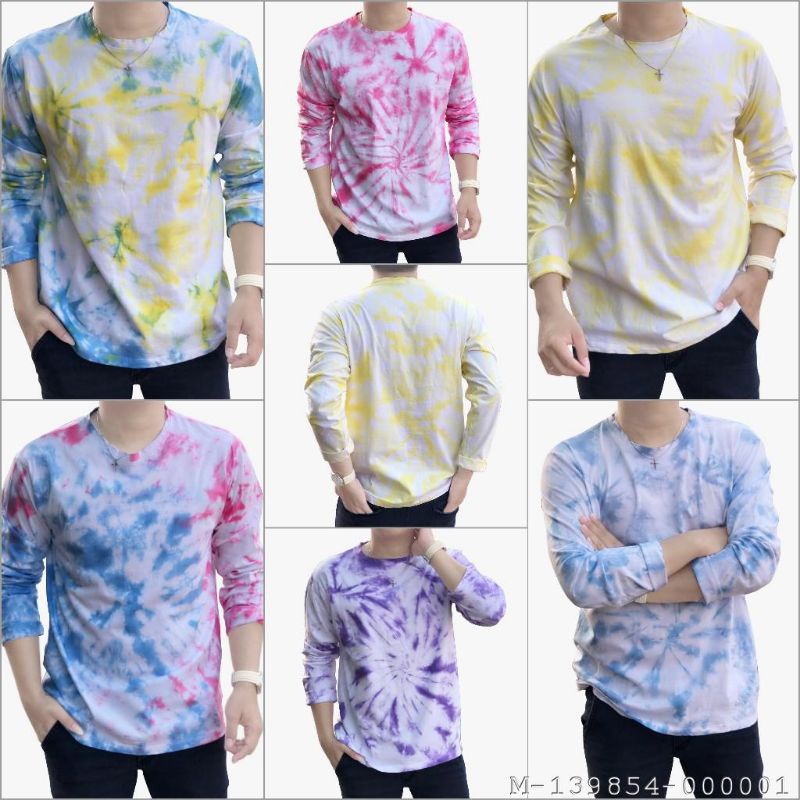 KAOS TIE DYE PRIA LENGAN PANJANG