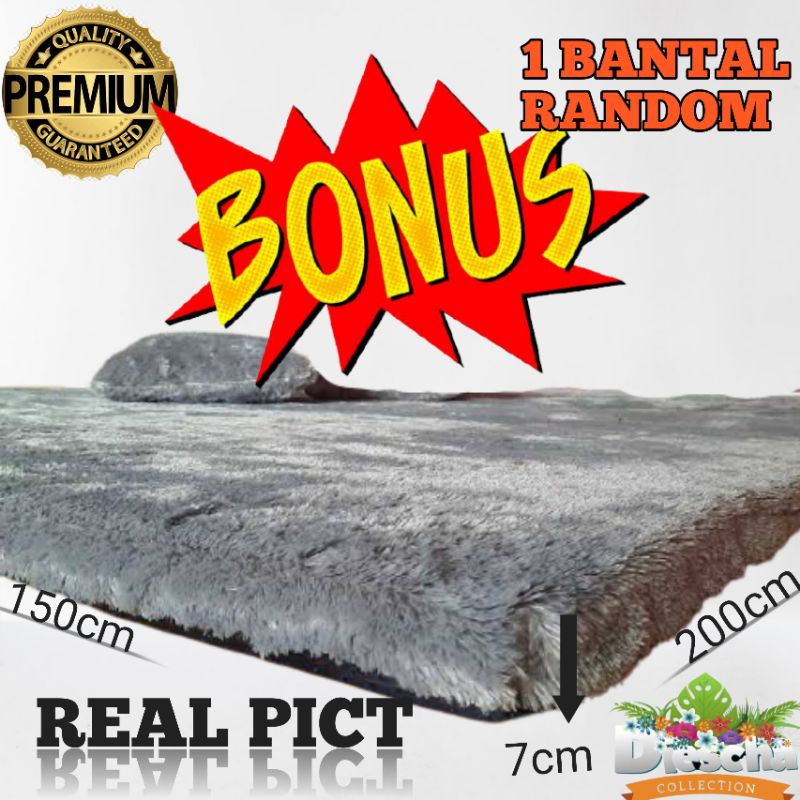 [DOUBLE SIZE] Karpet Bulu Tebal 7cm ukuran 150CMX200CM Karpet Lantai Bulu Rasfur Kasur kamar Tidur