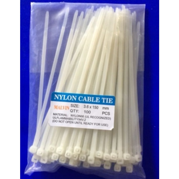 kabel tis nylon warna putih isi 100 pcs