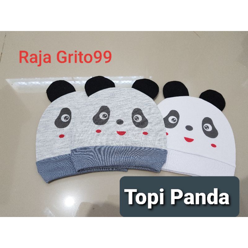 Topi bayi karakter binatang Panda / topi karakter lucu new born 0 - 3th bahan premium / Kupluk bayi