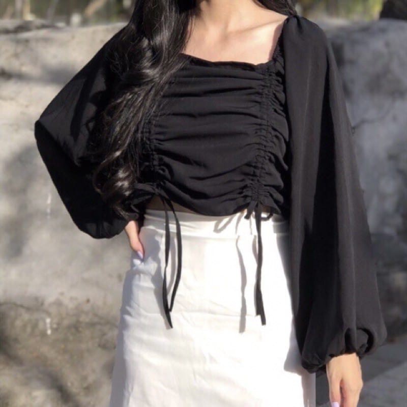 TOP AMANDA / BLOUSE WANITA / SABRINA SERUT / ATASAN WANITA