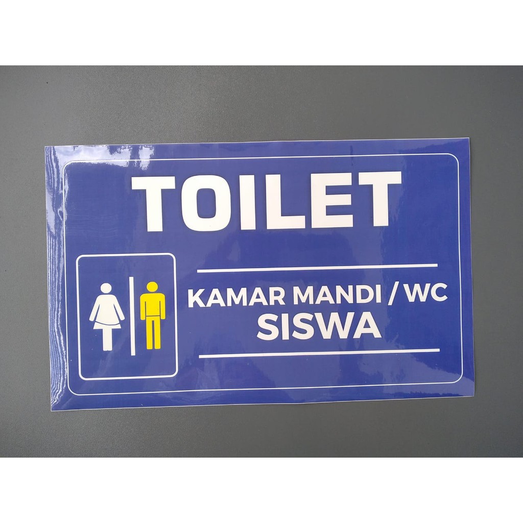 

Sticker Toilet | STIKER TOILET SISWA | KAMAR MANDI & WC | Warna Biru | Bahan Vinyl | 32 cm x 20 cm