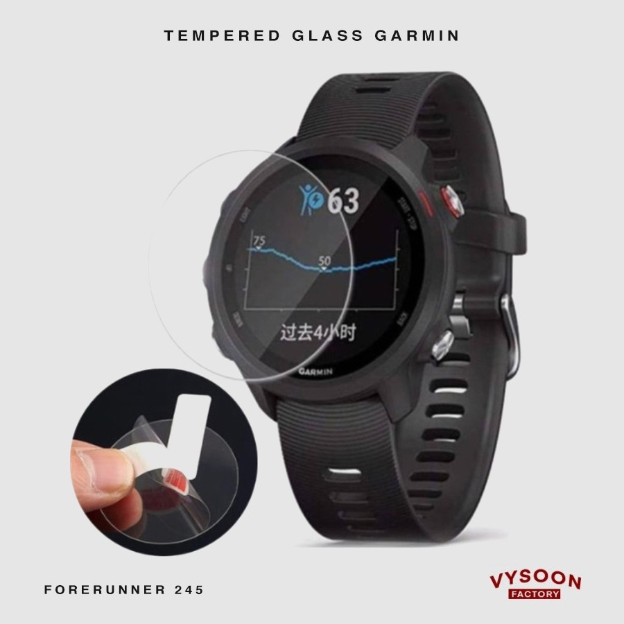 Anti Gores Tempered Glass Garmin Forerunner 245 / Garmin FR245 Premium