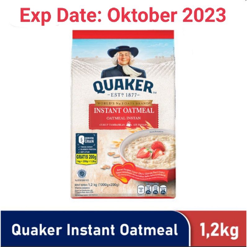 

[READY STOK] TERLARIS OATMEAL INSTAN / QUAKER OATMEAL / OATMEAL COCOK UNTUK MAKANAN DIET