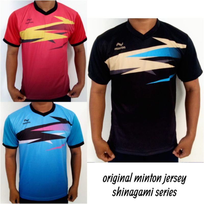 BAJU BADMINTON Minton Shinagami JERSEY BADMINTON PRIA MURAH JERSEY BULU TANGKIS ORIGINAL