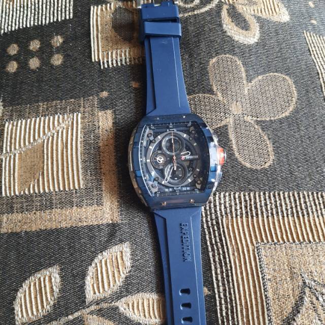 JAM TANGAN PRIA EXPEDITION E6782 6782  SILVER BLUE RUBBER BLUE ORIGINAL