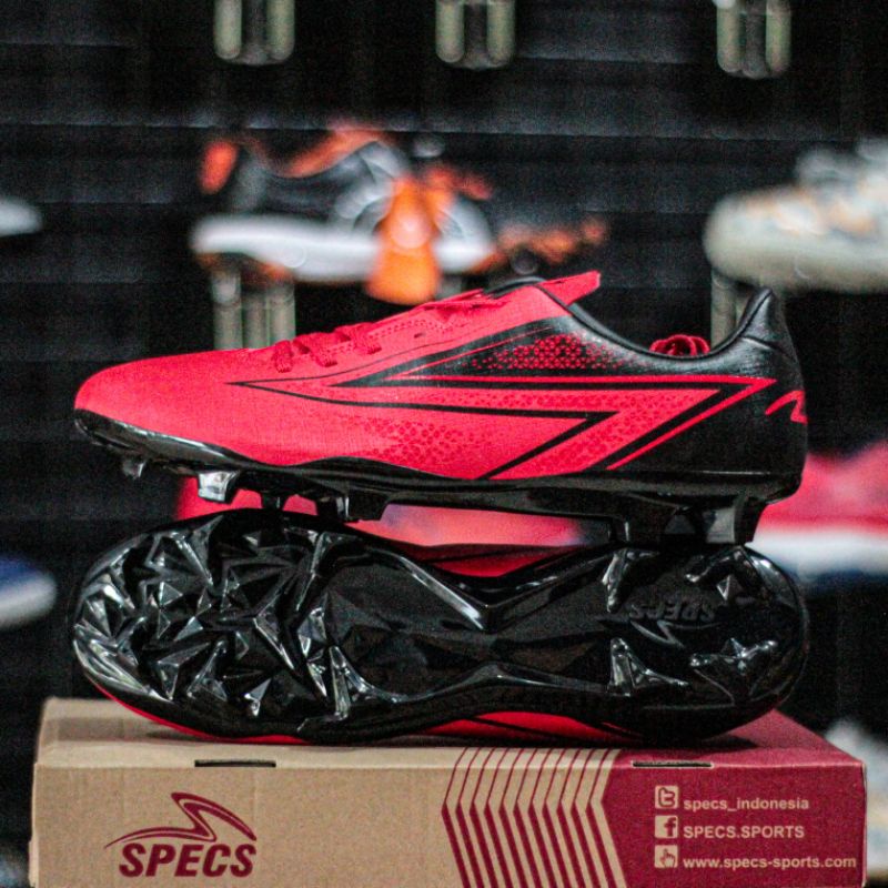 Sepatu Bola Specs Hyperspeed FG Red/Velocity in Red/ACC Slaz Elite FG -ORIGINAL100% MURAH