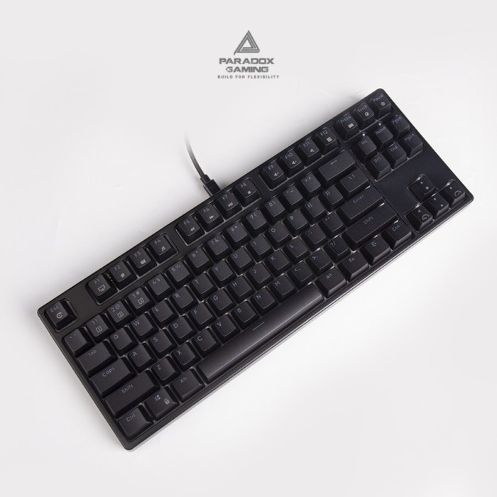 PARADOX GAMING KEYBOARD GHOST87 BLACK ABS KEYCAPS HOTSWAP - BLACK CASE - BLUE