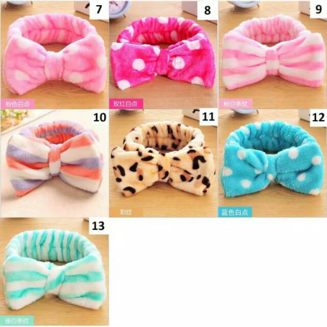 Headband Bandana handuk Pita Besar bando mandi