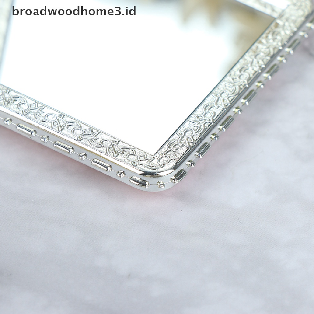 (Home) Cermin Saku Lipat Mini Dua Sisi Motif Bunga Vintage