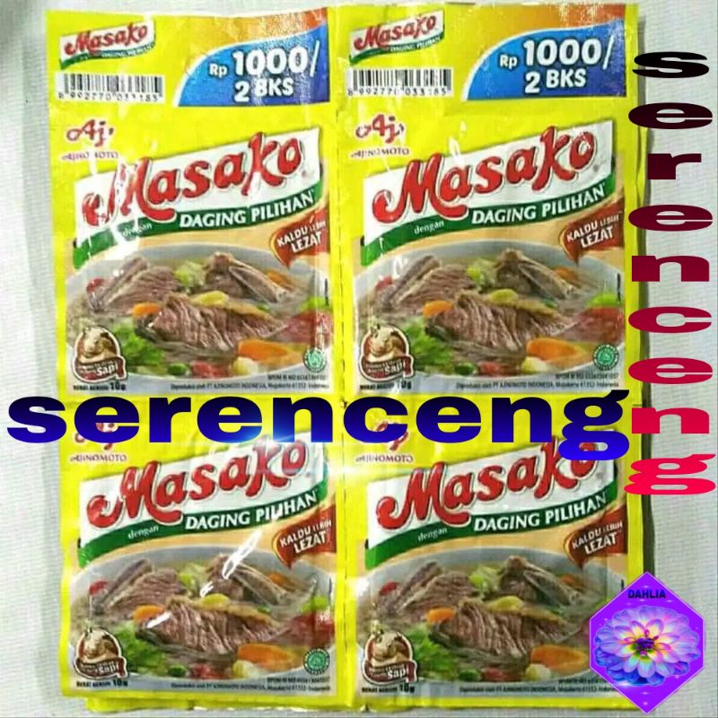 

masako rasa sapi 1 renceng isi 12 sachet