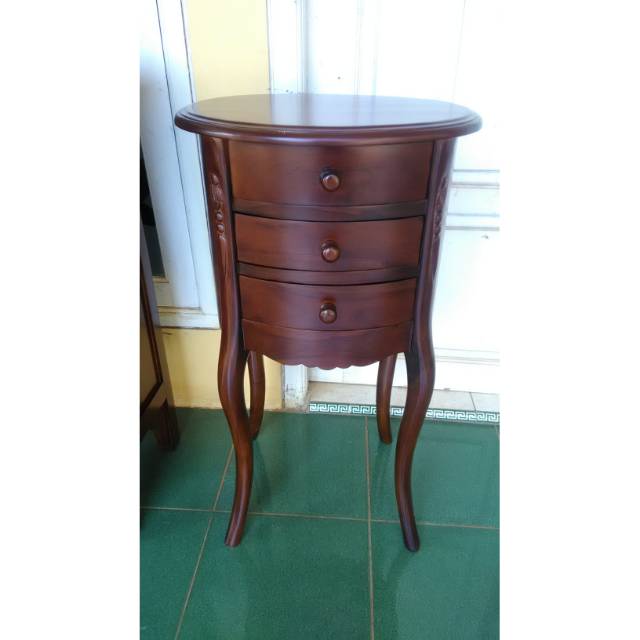 Nakas Bulat Kayu Jati