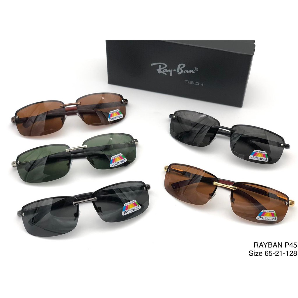 Kacamata Sunglasses Pria P45 polarized lens Fullset