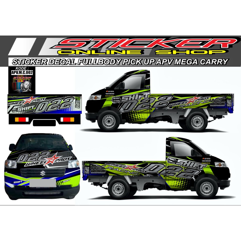Stiker Mobil Dekal Pickup Apv Mega Carry Decal Print Variasi Terbaru Shopee Indonesia
