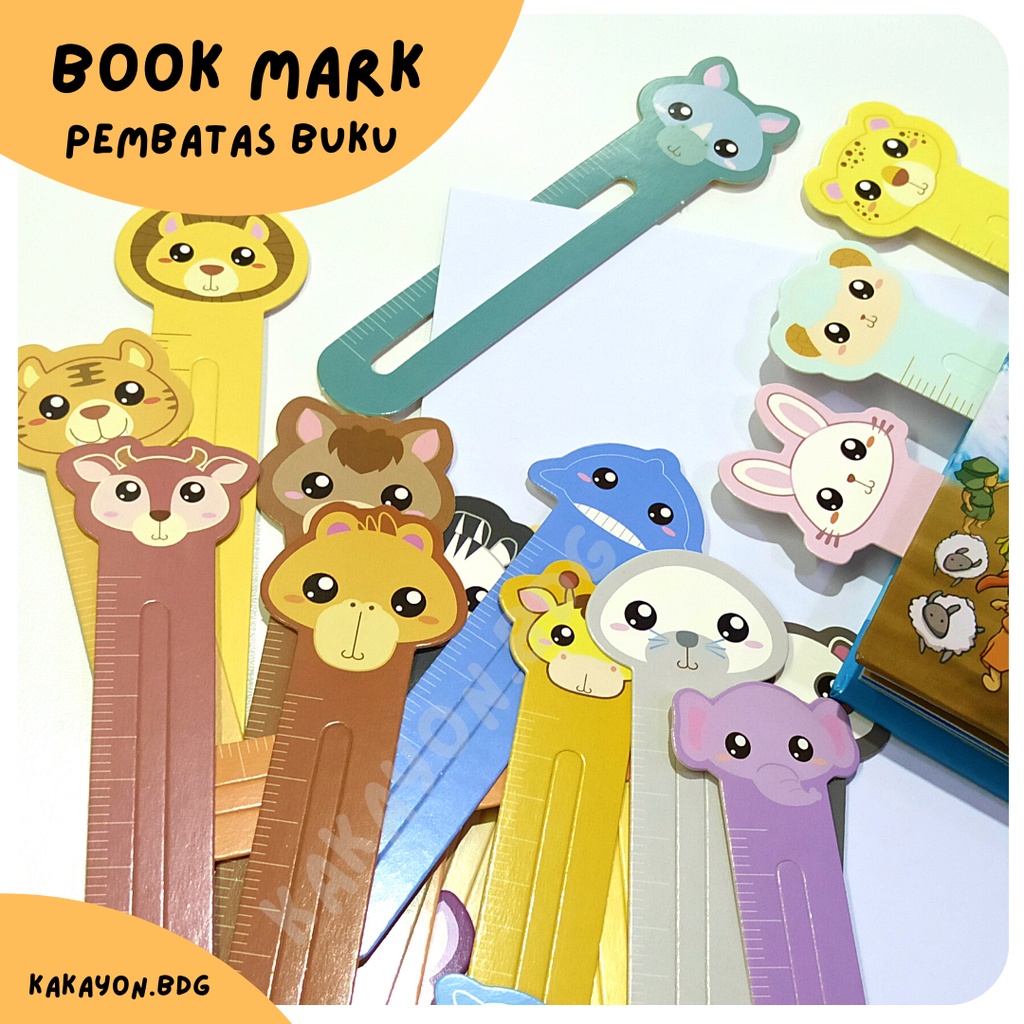 

Pembatas Buku Bookmark Binatang Lucu