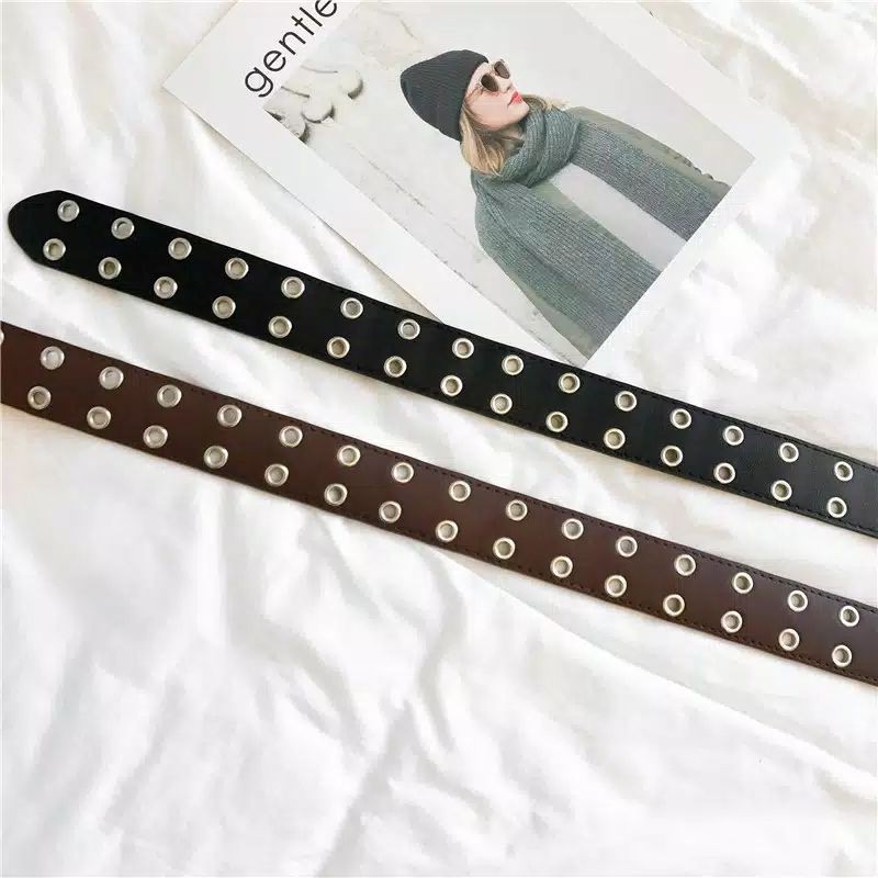 BISA COD RING BELT KOREA GRUNGE DOUBLE EYELET