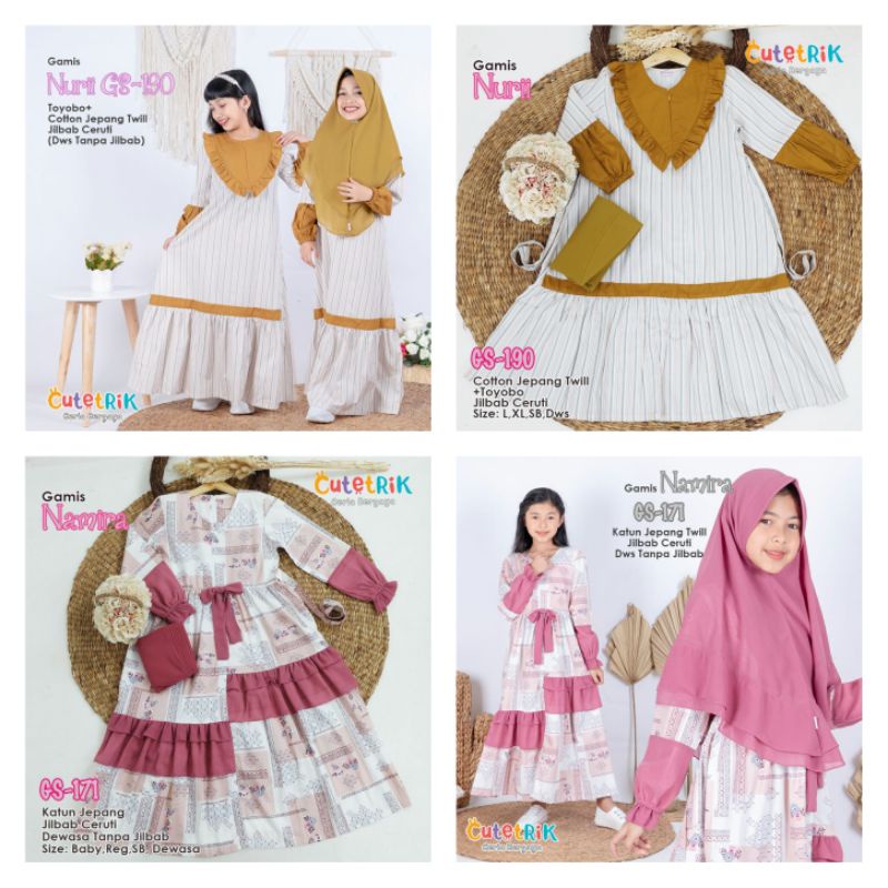  Gamis  Anak  Katun Jepang  premium Set Jilbab Anak  Perempuan 