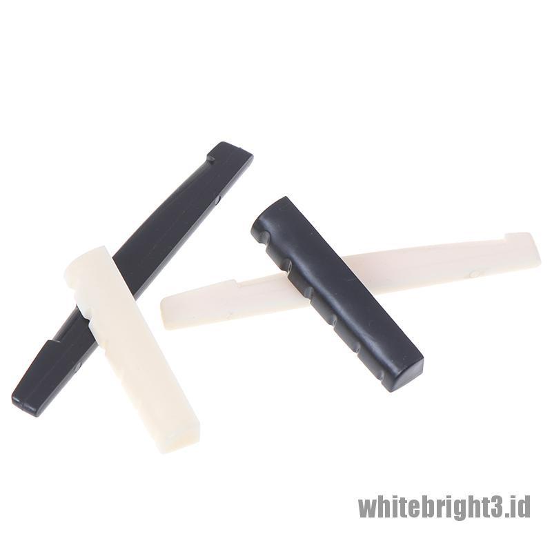 4pcs saddle bridge nut Warna Putih Untuk Bagian Gitar 6 Senar