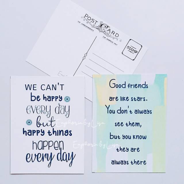 

Mini Postcard (kartu pos / kartu ucapan) Quote Series