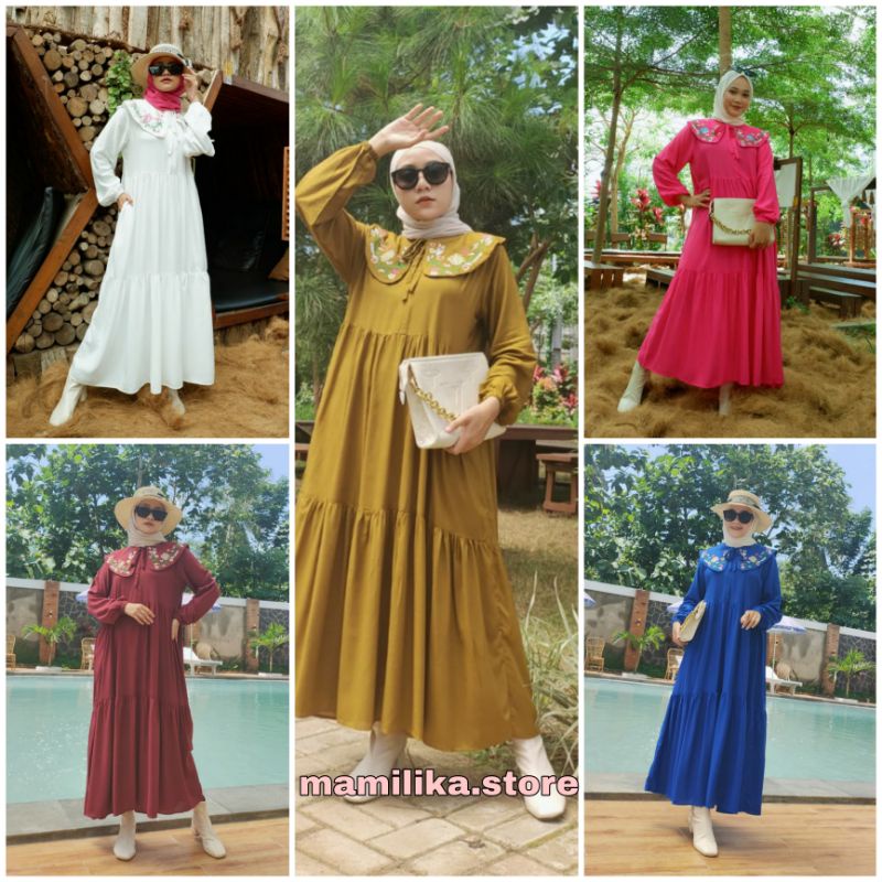 [BEST SELLER] NURYN MIDI DRESS BORDIR | MIDIDRESS | gAMIS | GAMIS BORDIR