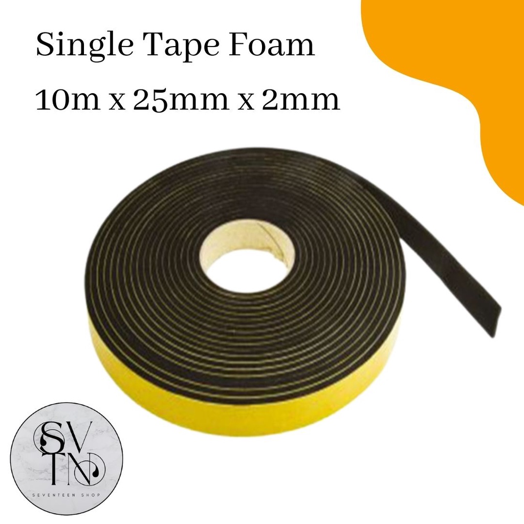 Single Tape Foam 10m x 25mm x 2mm