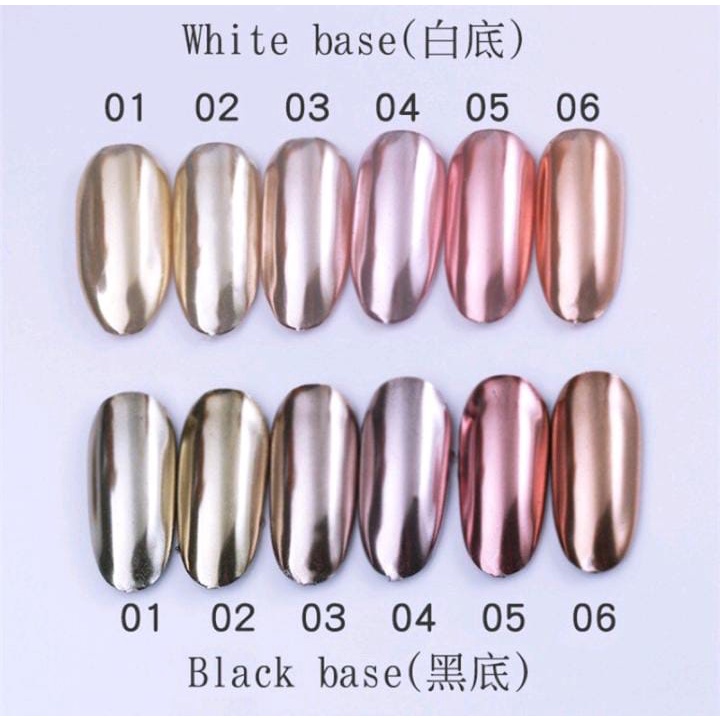 NAIL CHROME GOLD AUBURN BROWN POWEDR JAPAN STYLE / BUBUK CHEROM ROSE GOLD DEEP /KUTEK / BUBUK / KUTEK