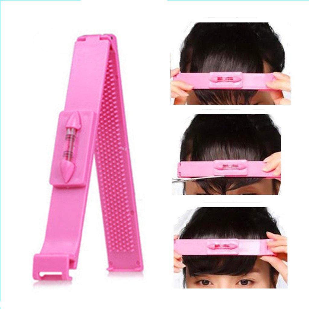Jual APPO alat bantu potong poni bangs ruler bang clip klip poni rata ...