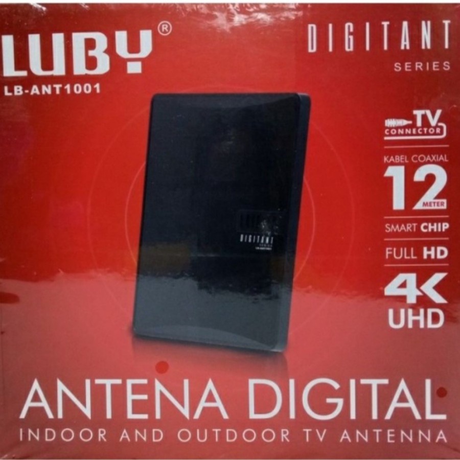 Antena Tv Digital Indoor Dan Outdoor Luby Lb Ant 1001 Original