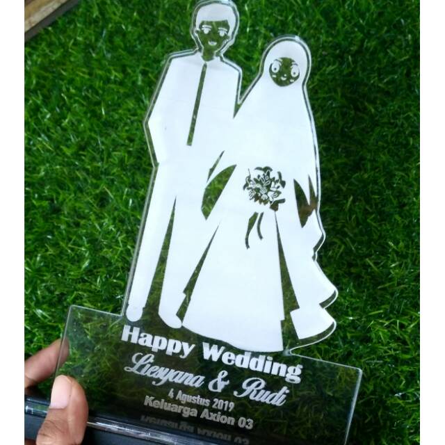 Lampu Plakat Ucapan Hadiah Anniversary Pernikahan Wedding Wisuda Dengan Jam Custom